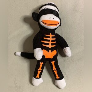 TY Halloween Sock Monkey Beanie Baby